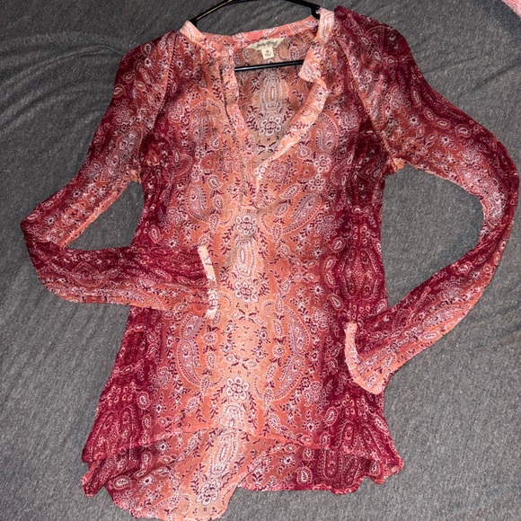 Lucky Brand Tops - Lucky Brand Paisley Print Blouse